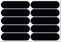 1-4PCS Reflective Black Stickers for Helmet Bike Scooters Reflective Helmet Tape, High Visibility Motorcycle Helmet Decals. 