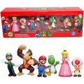 6-18pcs/set Super Mario Bros PVC Action Figure Toys Dolls Model Set Luigi Yoshi Donkey Kong Mushroom for kids birthday gifts. 