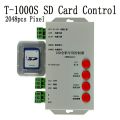 T-1000S Pixel RGB LED Controller T1000S SD Card 2048Pixels Controller For APA102 WS2801 WS2811 WS2812B SK6812 LPD6803 DMX512 LED 2048 Pixel  DC5~24V Similar HD-U6A HD-WF1. 