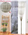 Fancy door curtain plastic home decor modern with bar. 