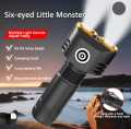 High power Laser Cannon Flashlight – Super Bright Rechargeable LED Torch with Long-Range Beam. 