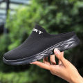 Lightweight Men's Half Slippers Breathable Men Slippers Fashion Casual Shoes Anti-slip Male Flat Slip on Flats Outdoor Big Size. 