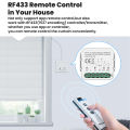 GIRIER Tuya Smart Wi-Fi RF433 ZigBee Curtain Switch Module for Electric Roller Shutter Blind Motor 1/2CH Works Hey Google Alexa. 