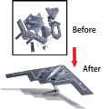 1 Piece DIY Puzzle Building Blocks  Model Assemble Collection Toys F14 F35 B2 Fighter AH64 Helicopter Model Ornament Toy. 