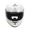 MT Hummer - Mono White Full Face Motorcycle Helmet. 