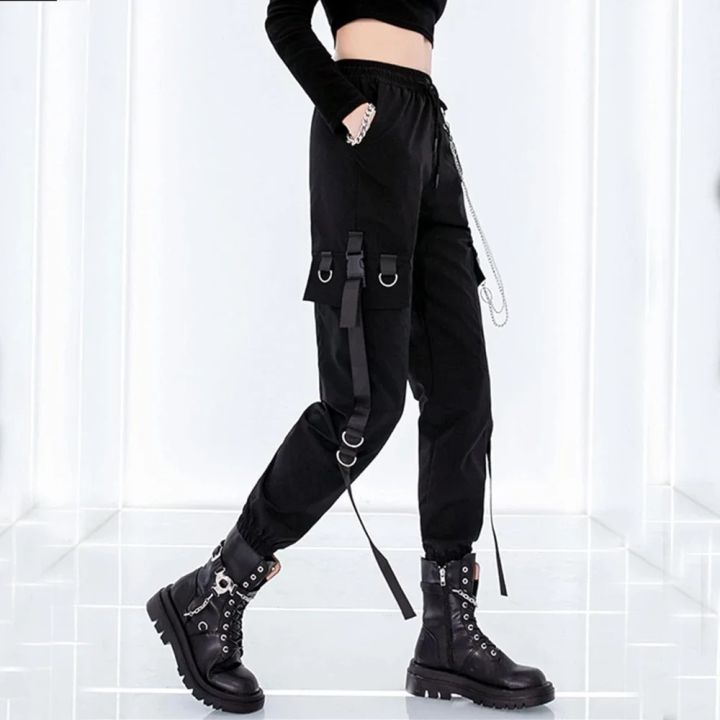 Black%20Casual%20Pants%20for%20Women%20in%20Spring%20Autumn%20Korean%20Style%20Ins%20Hip-Hop%20Student%20Loose%20High-Waisted%20Slim%20Legged%20Cargo%20Pants%20Trendy%20-%20Image%204