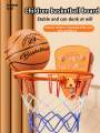 Boys Basketball Stand Set, Punch-Free Indoor Basketball Stand, Children's Shooting Stand for Home Use, 7-Inch Silent Basketball. 