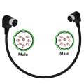 90 Degree Angle Large 8 Pin Din Male To Male Female Speaker Audio Cable Wire For Bang Olufsen B&O PowerLink BeoLab Power MK2. 