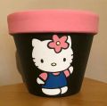Acrylic painting on Clay Pot for plants and flowers. Make ur home more attractive with beautiful artwork.. 