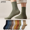 5/10 Pairs 95% Combed Cotton Socks Men Business Dress Long Socks Soft Breathable Spring Summer Colorful Sock For Man 5Pairs/Lot. 