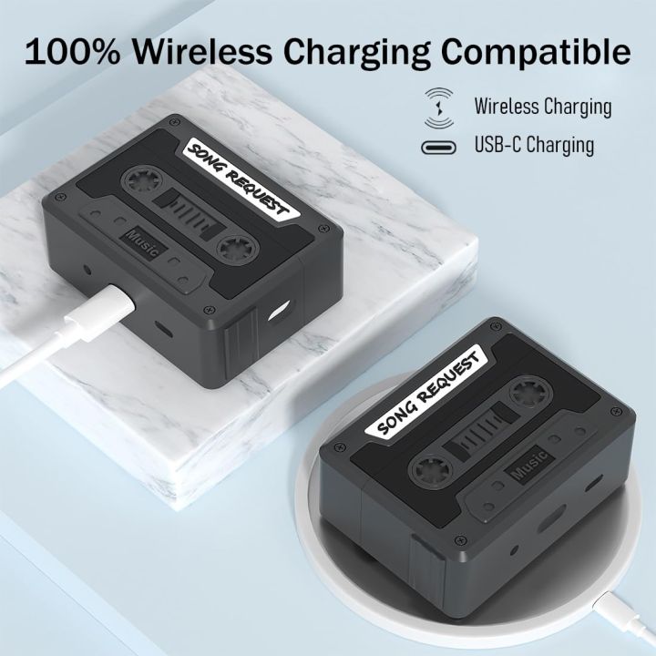 Cassette%20Tape%20Case%20for%20Airpods%20Pro%203%20New%20Silicone%20Headphone%20Case%20Cover%20For%20Airpods%20Pro%203%20Earbuds%20Case%20with%20Keychain&Cleaning%20Kit%20-%20Image%205