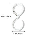 8Pcs Stylish & Durable S-shape Hanger Hooks Multifunctional Kitchen Home Enduring Organizer S Windproof Hooks Lock Hanger Hooks. 