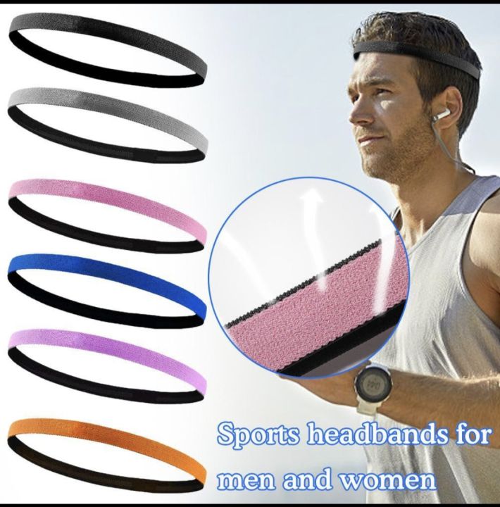 2pcs Women Men Elastic Sports Football Yoga Hairband Headband Hair Rope