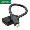 Micro HDMI cable 4K 60Hz Bi-direction HDMI to Micro HDMI 2.0 cable adapter for Raspberry Pi 5/Pi 4/GoPro Hero 7 6/laptop Tablets. 