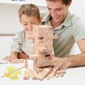 Wiss Toy 54 Pieces Number Wooden Tower Stacking Game Jenga Toy Wooden Block Balancing Toy for Kids and Adults Wooden Building Block, Party Game, Tumbling Tower Game. 
