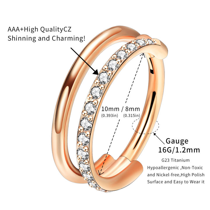 G23%2016G%20Titanium%20CZ%20Row%20Conch%20Nose%20Ring%20Cartilage%20Hoop%20Daith%20Tragus%20Helix%20Lobe%20Earring%20Hinged%20Segment%20Clicker%20Piercing%20Jewelry%20-%20Image%207