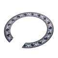 38 39/40 41 inch PVC Circle Sound Hole Rosette Inlay Sticker for Guitars Decor Black + Silver Sound Hole Rosette Sticker. 
