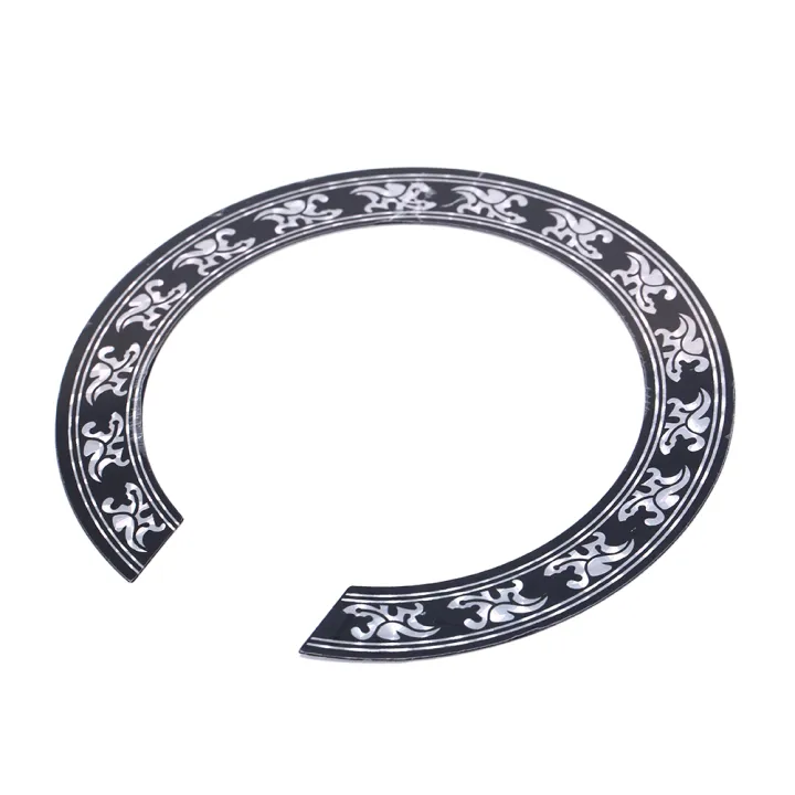 38%2039/40%2041%20inch%20PVC%20Circle%20Sound%20Hole%20Rosette%20Inlay%20Sticker%20for%20Guitars%20Decor%20Black%20+%20Silver%20Sound%20Hole%20Rosette%20Sticker%20-%20Image%203