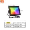 MARPOU LED 220V Tuya intelligent RGB spotlight outdoor lighting 30W 50W 100W adjustable light with voice control floodlight. 