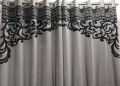 Velvet Curtain Laser Print 2 Pcs – Premium Malai Velvet Heavy Parda for Bedroom & Living Room | Elegant Eyelet Design Window Curtain. 