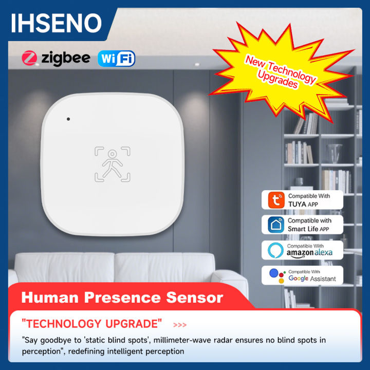 Tuya ZigBee Human Presence Sensor Detection 24GHz Millimeter Wave Radar New Technology App Remote Control via Smart Life