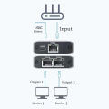RJ45 Network Cable Switch Hub 1 In 2 3 Out Converter 1000Mbps Gigabit Ethernet Switch Hub Wire Divider PC LAN Extend Adapter. 