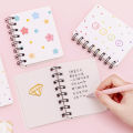 A7 Pocket Book Notebooks Small Flower Love Small Cute Side Flip Coil Book Student Mini Portable Flip Notepad. 