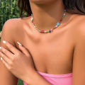 Salircon Boho Multicolor Handwoven Seed Beads Beaded Flower Choker Trend Y2K Imitation Pearl Collar Necklace Women Party Jewelry.