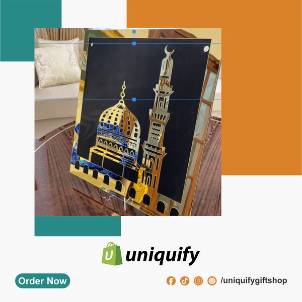 Islamic Wall hanging Khana Kaaba and Roza Rasool (SAW) Set - Walls Decor