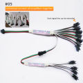 Mini TTL Pixel LED Signal Amplifier DC 5V 12V 24V for WS2811 WS2812B SK6812 3pin Addressable RGBIC Horse Race LED Strip Lights. 