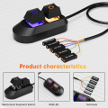 2M RGB LED Lights Computer Desktop Switch PC Motherboard External Start Power On/Off And Reset Button Extension Cable Key Switch. 