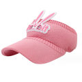 Children's summer knitted breathable sunshade cap cartoon rabbit cap. 