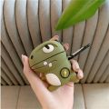 3D Cute Cartoon Green Dinosaur Silicone Protective Case Suitable For Airpods 1/2,Pro,3,Pro 2. 