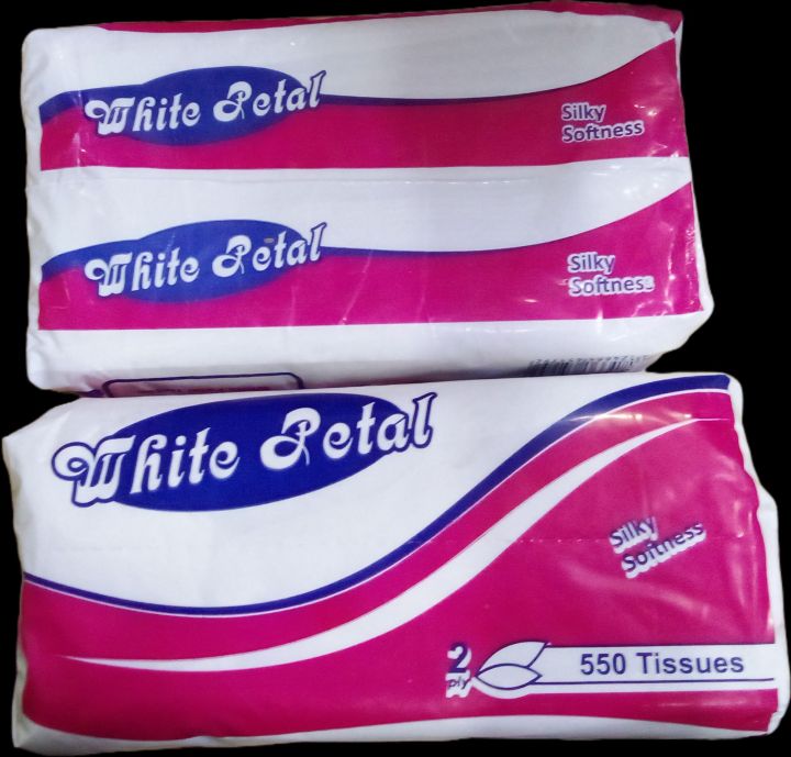 white%20petal%20silky%20soft%202%20ply%20550%20tissue%20pack%20of%201Tissue%20box.Tissue%20paper.Tissue.Tissues.tissue%20paper.whitepetal%20tissue%20paper%20-%20Image%202