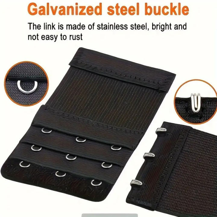 3 PCS Women's Bra Extenders 3/2 Hooks Stretchy Bra Extension Strap Elastic Bra Band Hook Bra Strap Extender Bra Extenders