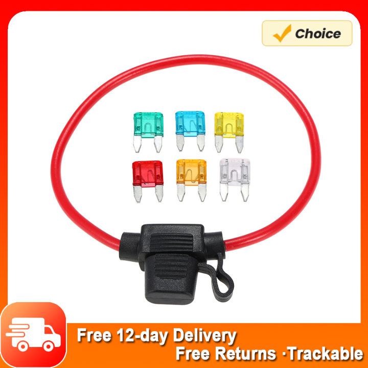 12V Car Automotive In-Line Mini Blade Fuse Holder Fuses with ...