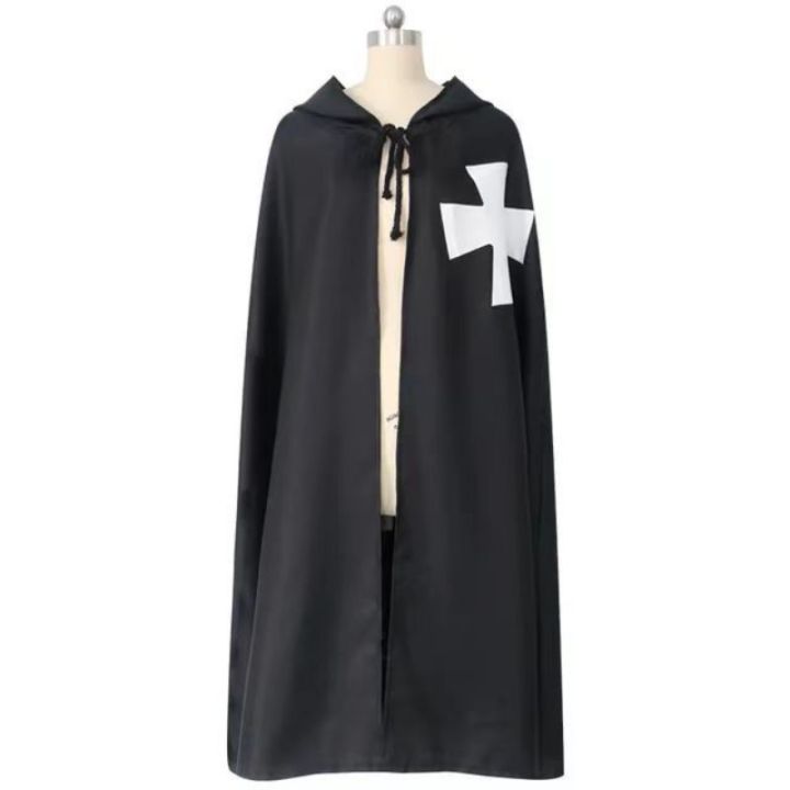 Medieval%20Crusader%20Costume%20Templar%20Cape%20Cloak%20With%20Hood%20Men's%20Renaissance%20Robe%20Knight%20Larp%20Halloween%20Outfit%20For%20Adult%20Teen%20Boys%20-%20Image%206