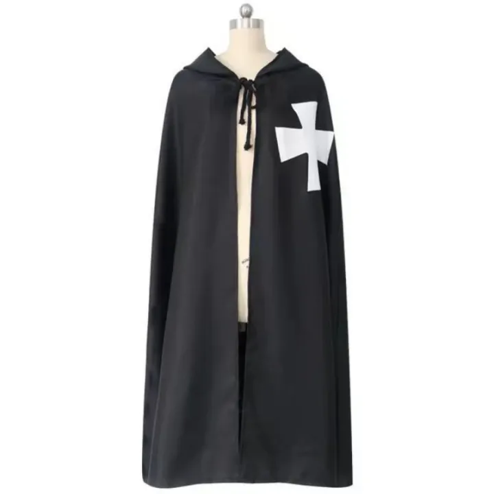Medieval%20Crusader%20Costume%20Templar%20Cape%20Cloak%20With%20Hood%20Men's%20Renaissance%20Robe%20Knight%20Larp%20Halloween%20Outfit%20For%20Adult%20Teen%20Boys%20-%20Image%206