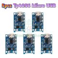 5pcs TP4056 Lithium Battery Charging Board with Battery Protection 5V 1A Micro USB Charging Port - Couture - High-end.