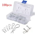 Cotter Pins Clip Splitpins Metal Wave Type R Type Insurance Safety Hardware Fastener Carbon Steel Fixed Pin Accessories. 