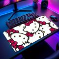kawaii Tiling Pattern Hello k-Kitty pink bow SRO Mouse Pad Non-slip Lockedge Thickened Desktop MousePad Large Office Student. 