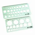 Brand New Green Geometric Template Ruler Mapping Drawing Tools Ruler Suitable For Student School Stationery. 