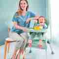 Portable 2-In-1 Baby High Chair with Adjustable Legs|Convertible Compact|Light Weight Highchair,Anti-slip Feeding Snack Booster Seat For Eating Sitting Dining Safety Belt PU Leather Toddlers Multicolor. 