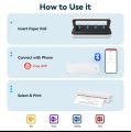 Portable Mini A4 Printer No Ink Printing A4
Thermal Printer for Phone PC Tattoo Transfer Printer or 5PK Thermal Paper Rolls. 