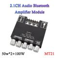 MT21 Digital Power Amplifier Board 2x50W+100W 2.1 Channel Subwoofer AUX 12V 24V Audio Stereo Bluetooth 5.0 Bass Amplifier. 