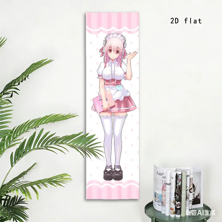 Super%20Sonico%20Maid%20Outfit%20Vertical%20Tapestry,%20Pink%20Polka%20Dot%20Wall%20Scroll,%20Kawaii%20Anime%20Long%20Hanging%20Decor%20for%20Bedroom,%20Otaku%20Room,%20-%20Image%202