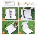 Folding Recliner Fishing Chair Outdoor Folding Beach Garden Recliner Portable Folding Chair Floor Mat Lawn Chair.
