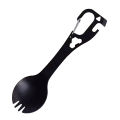 Utility Spork Portable Stainless Fork Spoon Cutlery Multifunctional Bottle Opener Tools Camping Eating Tableware.