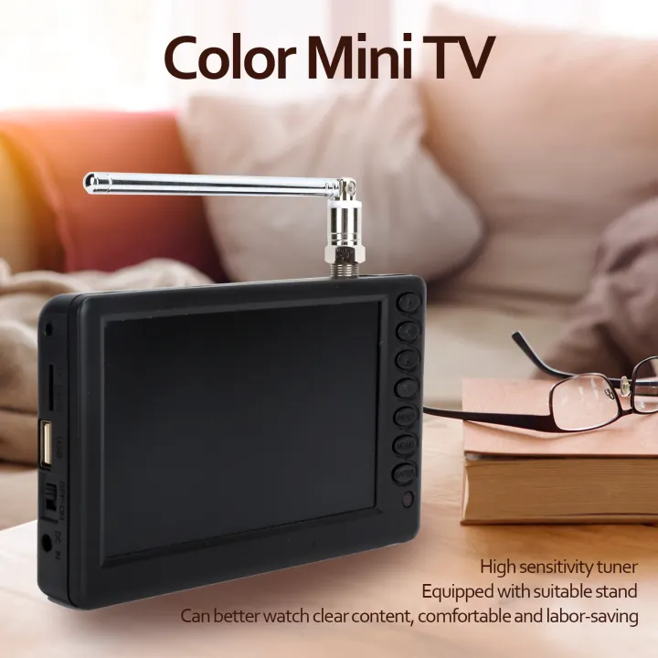 LEADSTAR 5 Inch Digital Television ATSC TV Portable Digital TV for Car Camping Kitchen US Plug 110‑220V