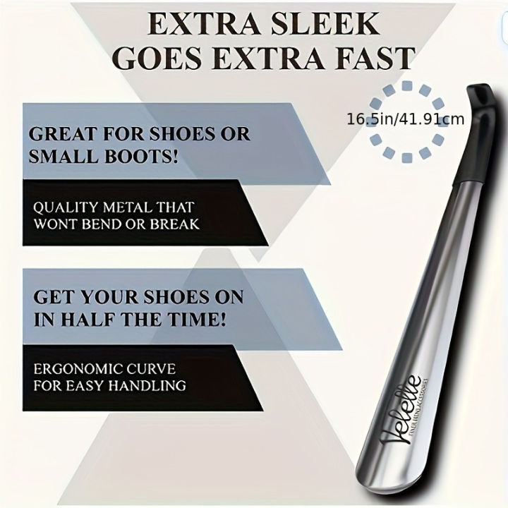 1pc%2016.5-inch%20Stainless%20Steel%20Pair%20Shoehorn%20With%20A%20Black%20Handle%20Makes%20It%20Easy%20To%20Wear%20Shoes%20Without%20Bending%20Over%20-%20Image%206